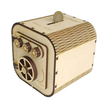 My Locker Wooden Money Safe with Password Lock - Money Chest Style