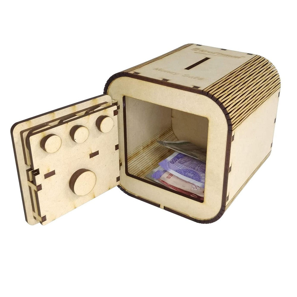 My Locker Wooden Money Safe with Password Lock - Money Chest Style